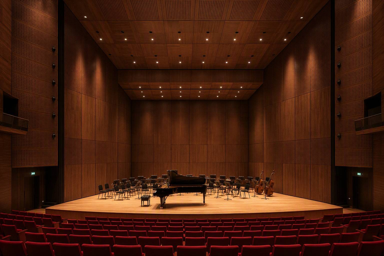 Perforated Wood Acoustic Wall Panels for Concert Hall Perforated Wood Acoustic Wall Panels for Concert Hall